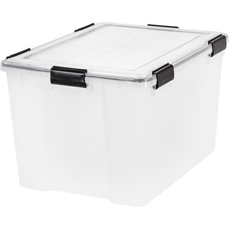 IRIS USA WEATHERTIGHT 14.5 in. H X 17.75 in. W X 23.6 in. D Stackable Storage Tote 110586